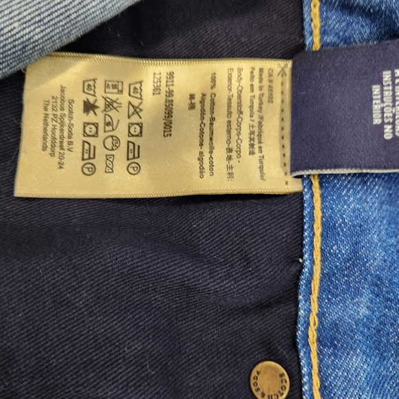 Scotch & Soda Ralston 33 waist medium wash button fly jeans straight leg - Picture 11 of 11